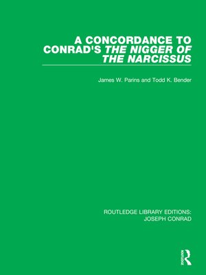 cover image of A Concordance to Conrad's the Nigger of the Narcissus